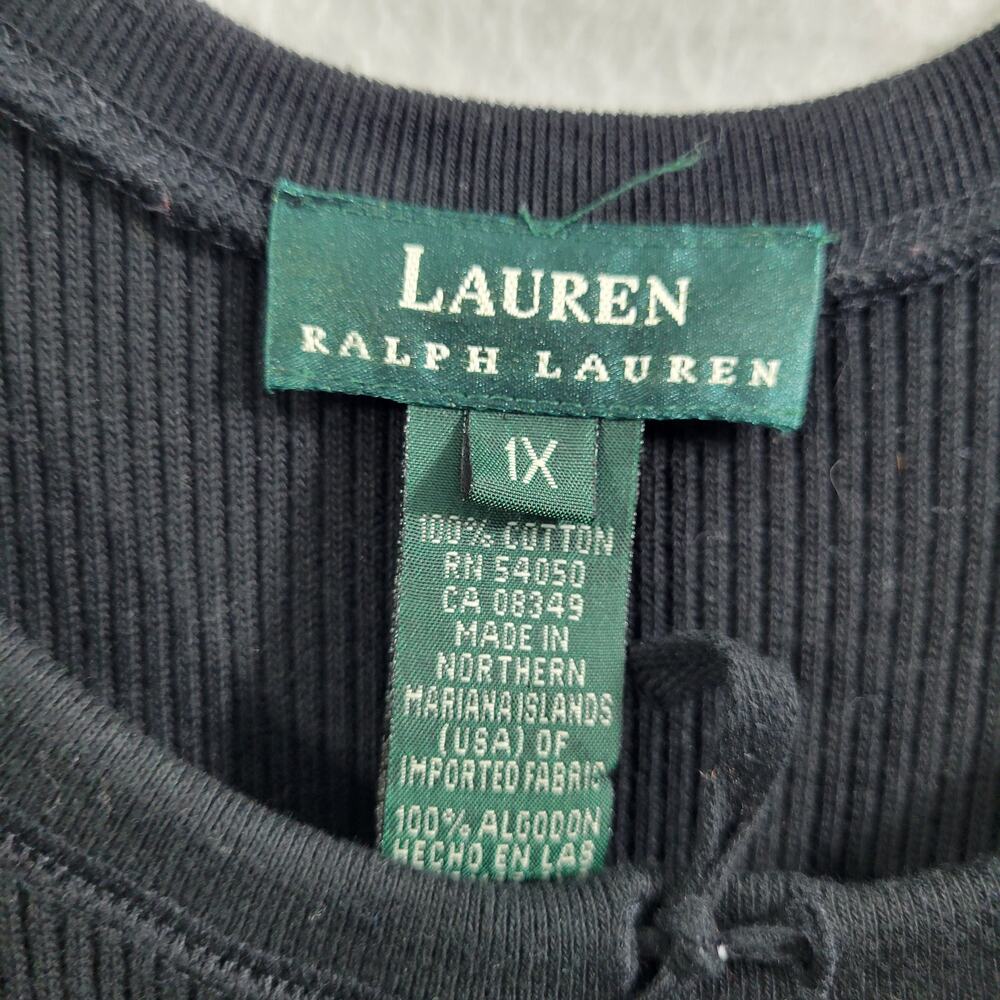Lauren Ralph Lauren Black Knit Ribbed Sleeveless Maxi Dress Size 1X 61625-1145 - Picture 3 of 5